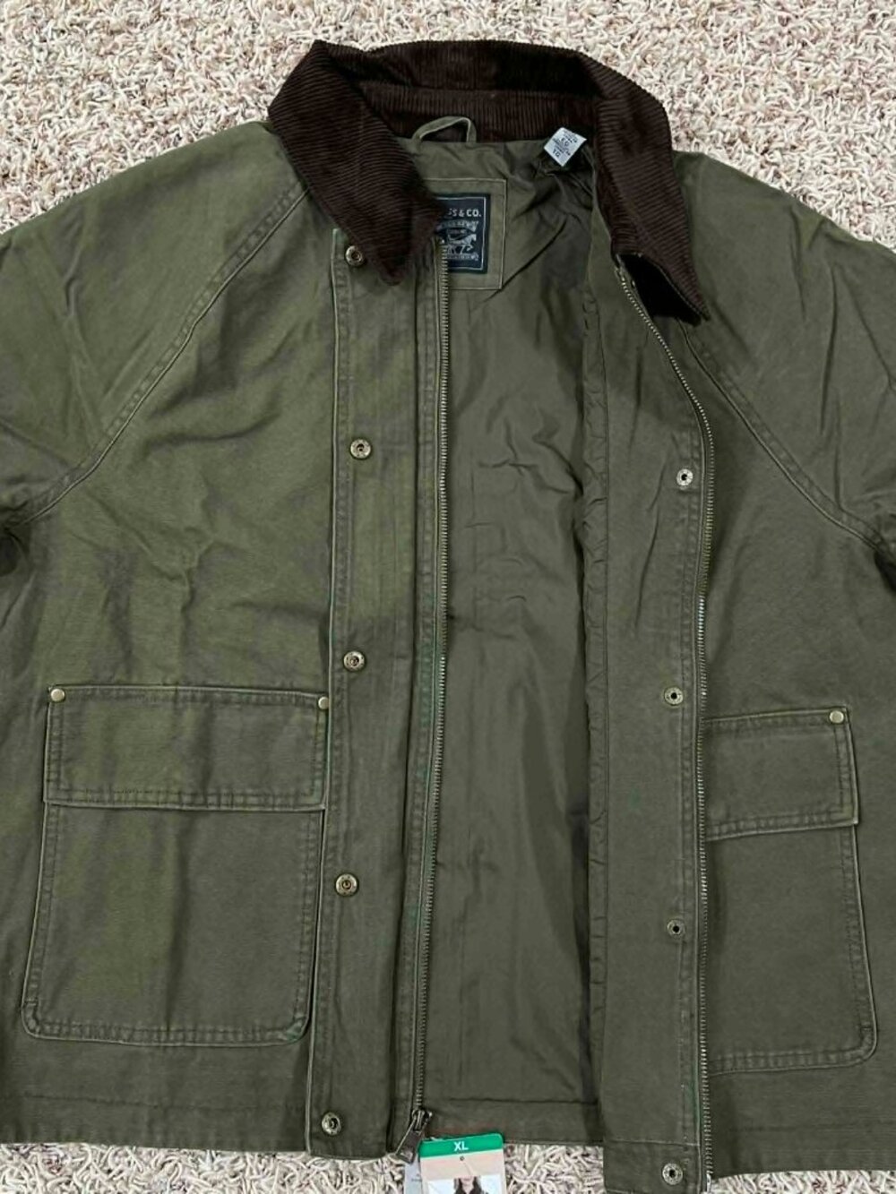 Levi's Women's Shorty Barn Canvas Jacket Green, Size XL (New) - Picture 11 of 16